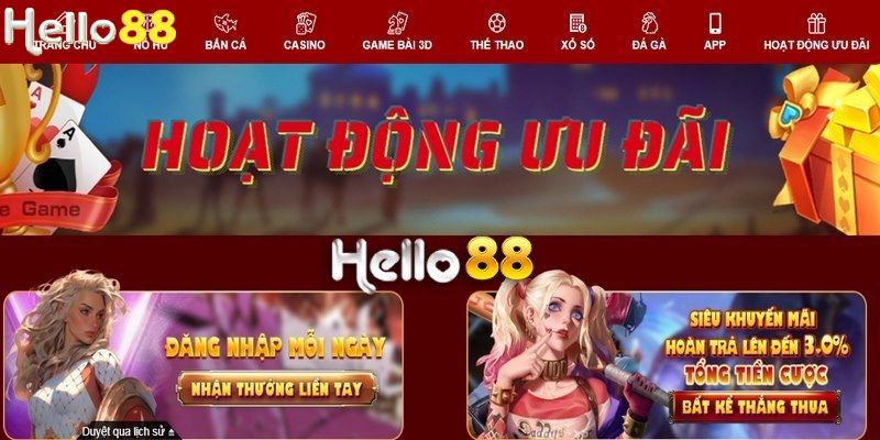 Nội dung chi tiết của sự kiện khuyến mãi Hello88 áp dụng