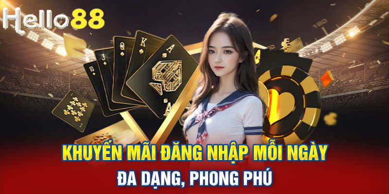 Khuyến mãi đăng nhập mỗi ngày - đa dạng, phong phú